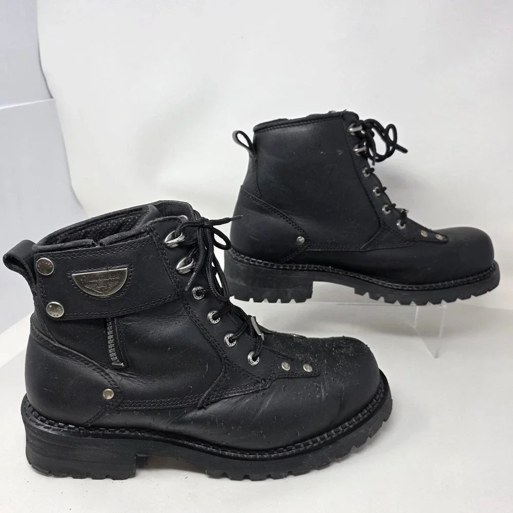 Milwaukee Motorcycle Boots Mens 11.5 MB445 Freedom Flex Black Leather Fair
